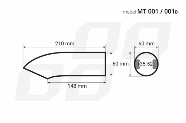 Koncovka výfuku MT 001B – Obrázok 4