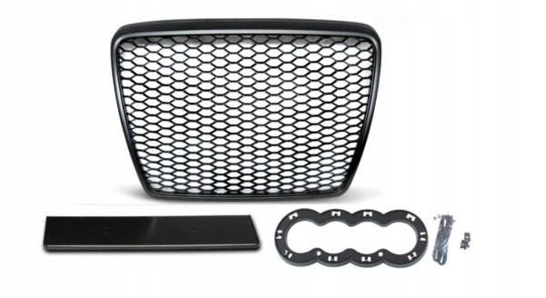 AUDI A6 C6 (09-11) - GRILL RS6 Look Čierny lesklý