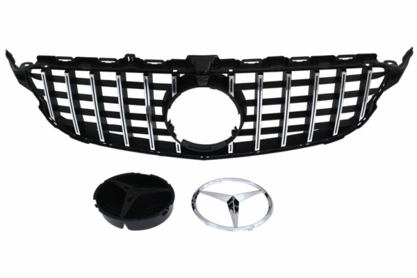 GRILLE MERCEDES BENZ W205 C63 GT LOOK CHRÓM (14-)