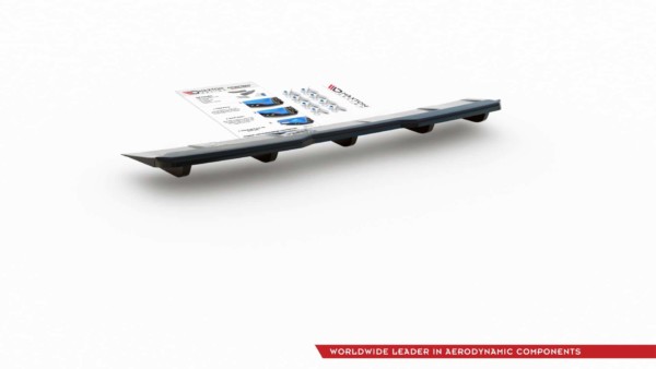 MAXTON DESIGN - Stredový spoiler pod zadný náraznik (with vertical bars) Skoda Kodiaq RS , Čierny lesk – Obrázok 8