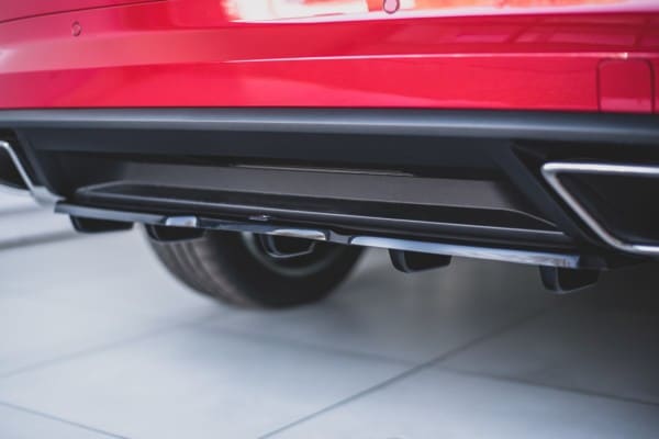 MAXTON DESIGN - Stredový spoiler pod zadný náraznik (with vertical bars) Skoda Kodiaq RS , Čierny lesk – Obrázok 6