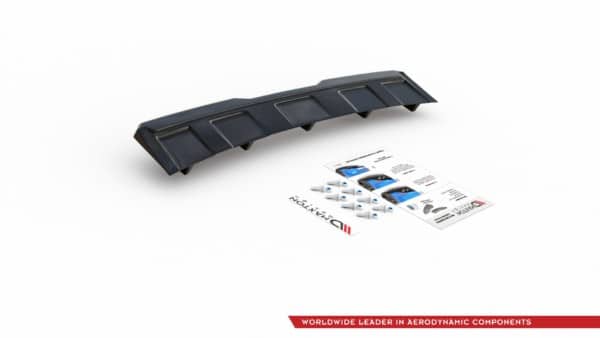 MAXTON DESIGN - Stredový spoiler pod zadný náraznik (with vertical bars) Skoda Kodiaq RS , Čierny lesk – Obrázok 7