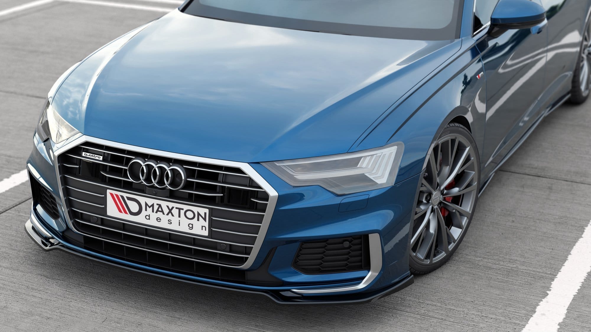 MAXTON DESIGN - Spoiler pod Predný náraznik V.1 Audi A6 S-Line / S6 C8 ,
Čierny lesk – Obrázok 5