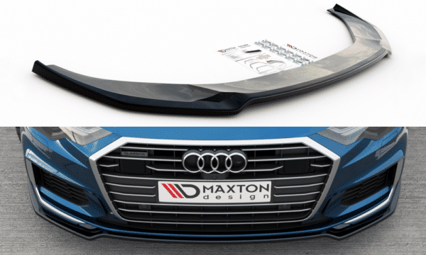 MAXTON DESIGN - Spoiler pod Predný náraznik   V.1 Audi A6 S-Line / S6 C8 , 
Čierny lesk