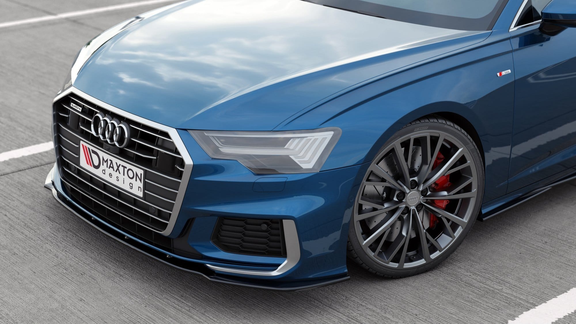 MAXTON DESIGN - Spoiler pod Predný náraznik V.2 Audi A6 S-Line / S6 C8 ,
Čierny lesk – Obrázok 3