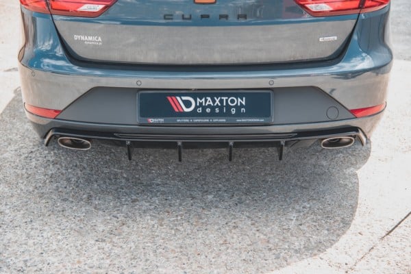 MAXTON DESIGN - Difúzor zadného náraznika  V.2 Seat Leon Cupra ST Mk3 FL , 
Čierny lesk – Obrázok 3