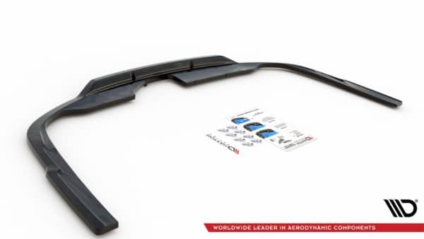 MAXTON DESIGN - Stredový spoiler pod zadný náraznik (with vertical bars) Audi A6 S-Line Avant C8 , Čierny lesk – Obrázok 7