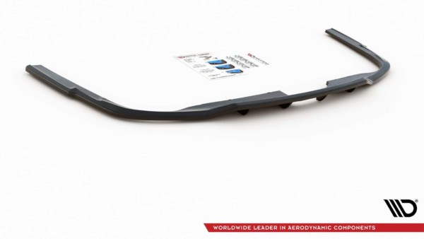 MAXTON DESIGN - Stredový spoiler pod zadný náraznik (with vertical bars) Audi A6 S-Line Avant C8 , Čierny lesk – Obrázok 8