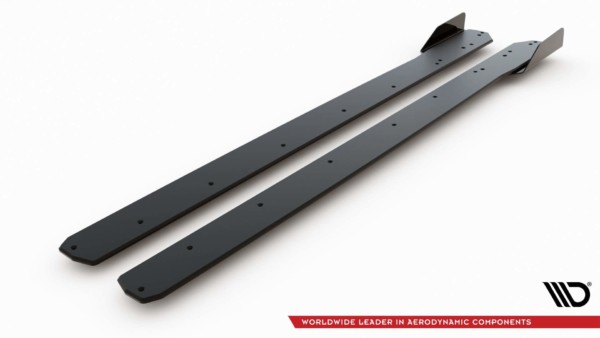 MAXTON DESIGN - Racing Durability Lišty pod prahy + Splitre Ford Focus ST / ST-Line Mk4 , Black + Gloss Flaps – Obrázok 7