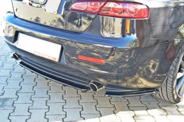 MAXTON DESIGN - Stredový spoiler pod zadný náraznik ALFA ROMEO 159 (with vertical bars) , 
Čierny lesk – Obrázok 2