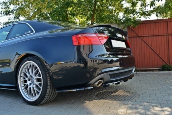MAXTON DESIGN - Stredový spoiler pod zadný náraznik AUDI A5 S-LINE (with a vertical bar) , Čierny lesk – Obrázok 2