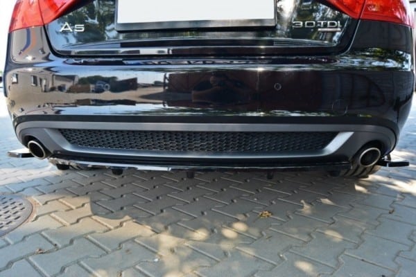 MAXTON DESIGN - Stredový spoiler pod zadný náraznik AUDI A5 S-LINE (with a vertical bar) , Čierny lesk – Obrázok 4