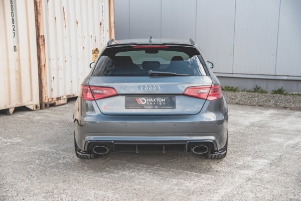 MAXTON DESIGN - Bočné difúzory zadného náraznika V.1 Audi RS3 8V Sportback , Čierny lesk – Obrázok 2