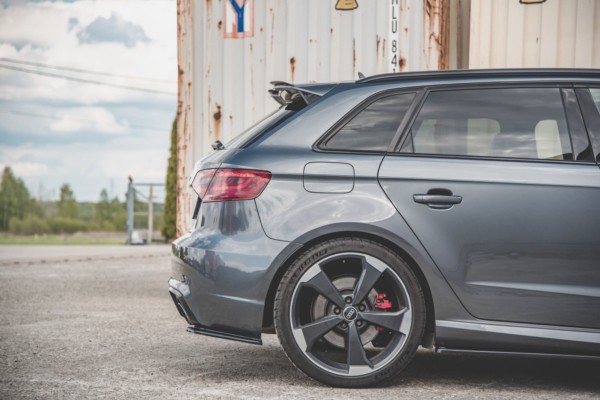 MAXTON DESIGN - Bočné difúzory zadného náraznika V.1 Audi RS3 8V Sportback , Čierny lesk – Obrázok 4