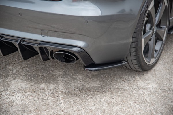 MAXTON DESIGN - Bočné difúzory zadného náraznika V.2 Audi RS3 8V Sportback , Čierny lesk – Obrázok 4