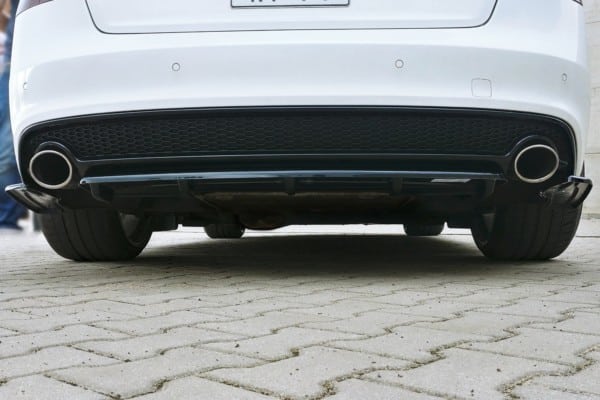 MAXTON DESIGN - Stredový spoiler pod zadný náraznik AUDI A5 S-LINE FACELIFT (with a vertical bar) , Čierny lesk – Obrázok 2