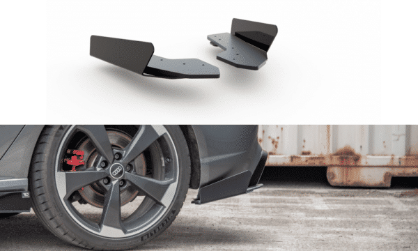 MAXTON DESIGN - Racing Durability Bočné difúzory zadného náraznika + Splitre Audi RS3 8V Sportback , Black + Gloss Flaps