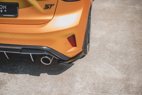 MAXTON DESIGN - Bočné difúzory zadného náraznika V.3 Ford Focus ST Mk4 , Čierny lesk – Obrázok 2