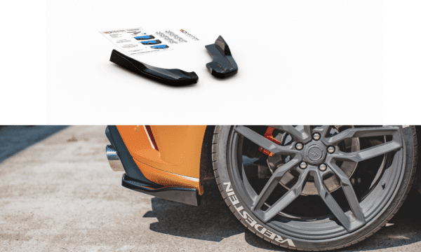 MAXTON DESIGN - Bočné difúzory zadného náraznika V.3 Ford Focus ST Mk4 , Čierny lesk