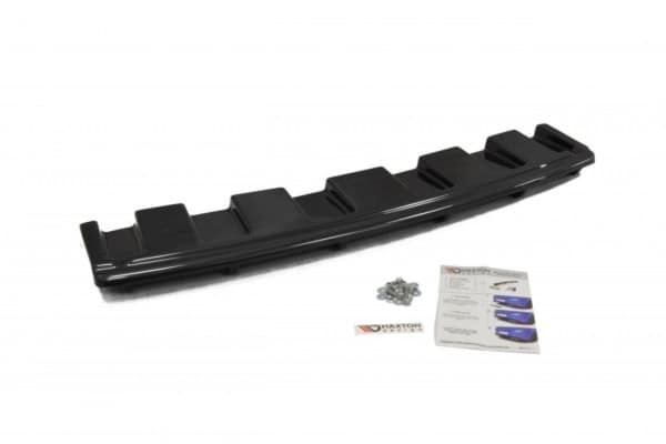 MAXTON DESIGN - Stredový spoiler pod zadný náraznik AUDI S6 C7 AVANT (with vertical bars) , Čierny lesk 1016 – Obrázok 2