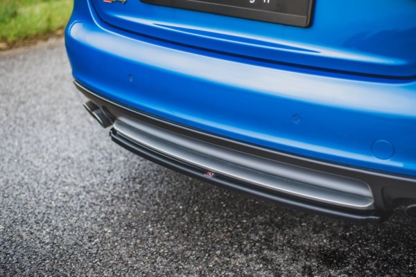 MAXTON DESIGN - Stredový spoiler pod zadný náraznik Audi S4 / A4 S-Line B8 Sedan , Čierny lesk – Obrázok 3