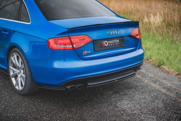 MAXTON DESIGN - Stredový spoiler pod zadný náraznik Audi S4 / A4 S-Line B8 Sedan , Čierny lesk – Obrázok 4
