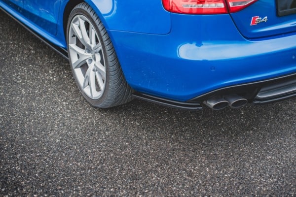 MAXTON DESIGN - Bočné difúzory zadného náraznika Audi S4 / A4 S-Line B8 Sedan , Čierny lesk – Obrázok 2
