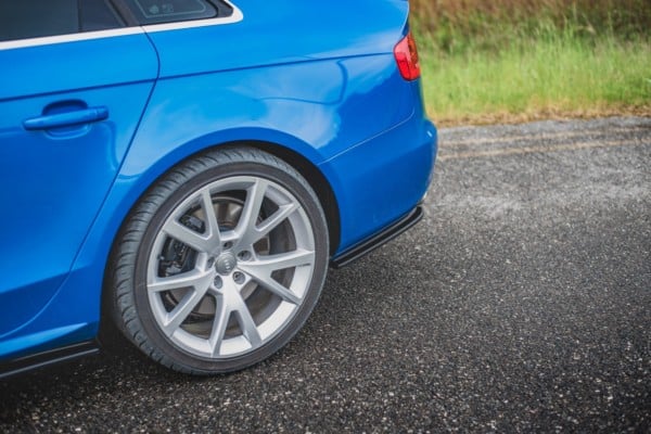 MAXTON DESIGN - Bočné difúzory zadného náraznika Audi S4 / A4 S-Line B8 Sedan , Čierny lesk – Obrázok 4