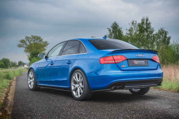 MAXTON DESIGN - Bočné difúzory zadného náraznika Audi S4 / A4 S-Line B8 Sedan , Čierny lesk – Obrázok 5