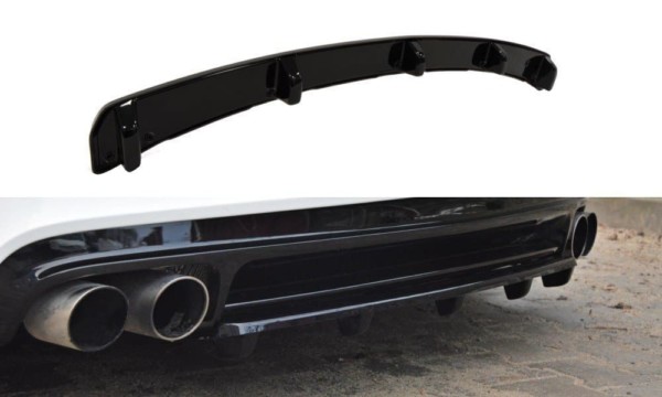 MAXTON DESIGN - Stredový spoiler pod zadný náraznik Audi TT S 8J (with a vertical bar) , Čierny lesk 
1019