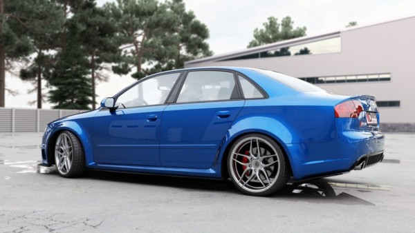 MAXTON DESIGN - Lišty pod prahy Audi RS4 B7 , Čierny lesk – Obrázok 2