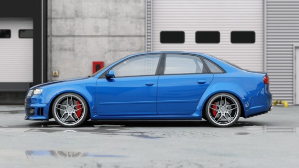 MAXTON DESIGN - Lišty pod prahy Audi RS4 B7 , Čierny lesk – Obrázok 7