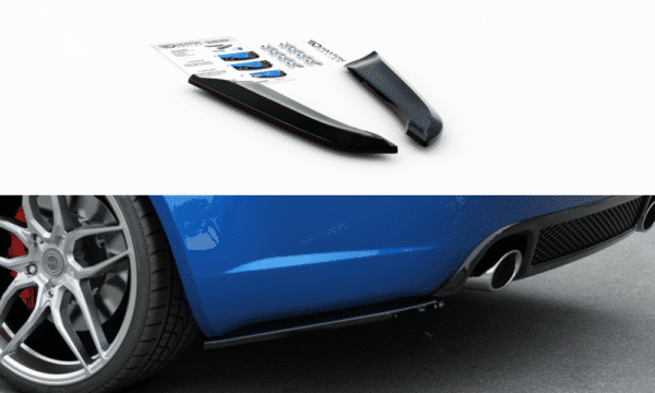 MAXTON DESIGN - Bočné difúzory zadného náraznika V.1 Audi RS4 Sedan B7 , Čierny lesk ,