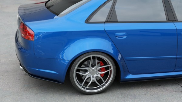 MAXTON DESIGN - Bočné difúzory zadného náraznika V.1 Audi RS4 Sedan B7 , Čierny lesk , – Obrázok 3