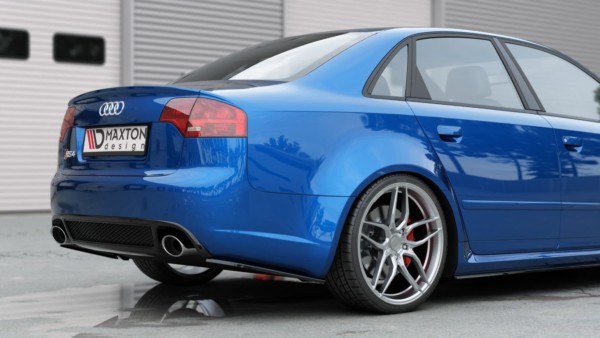 MAXTON DESIGN - Bočné difúzory zadného náraznika V.1 Audi RS4 Sedan B7 , Čierny lesk , – Obrázok 6
