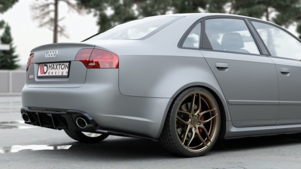 MAXTON DESIGN - Bočné difúzory zadného náraznika V.2 Audi RS4 Sedan B7 , Čierny lesk , – Obrázok 7