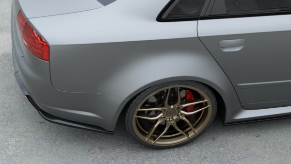 MAXTON DESIGN - Bočné difúzory zadného náraznika V.2 Audi RS4 Sedan B7 , Čierny lesk , – Obrázok 5