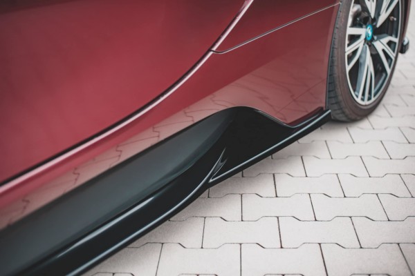 MAXTON DESIGN - Lišty pod prahy vhodné pre BMW i8 , Čierny lesk – Obrázok 4