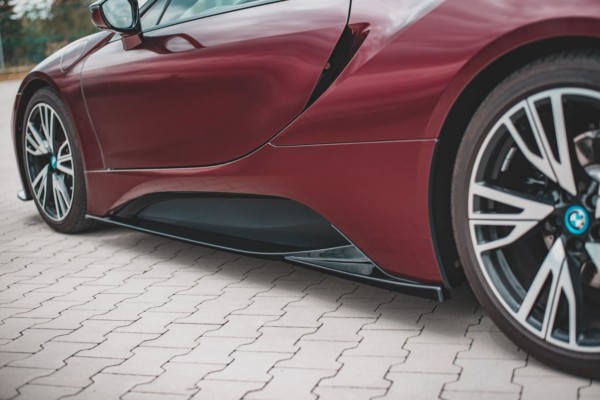 MAXTON DESIGN - Lišty pod prahy vhodné pre BMW i8 , Čierny lesk – Obrázok 6