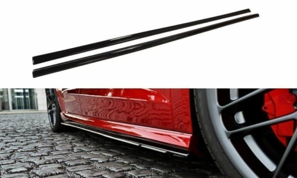 MAXTON DESIGN - Lišty pod prahy Audi S3 / A3 S-Line 8V / 8V FL Sportback , 
Čierny lesk