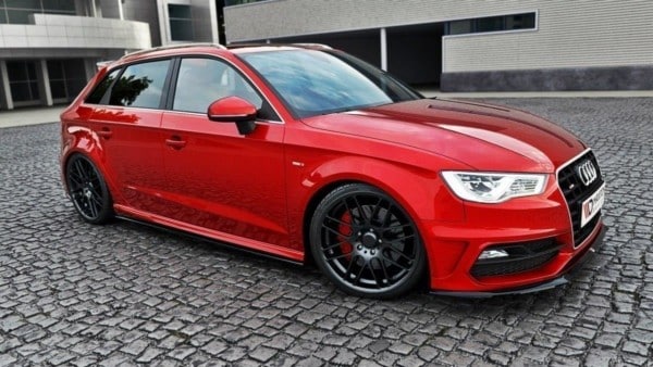 MAXTON DESIGN - Lišty pod prahy Audi S3 / A3 S-Line 8V / 8V FL Sportback , 
Čierny lesk – Obrázok 3