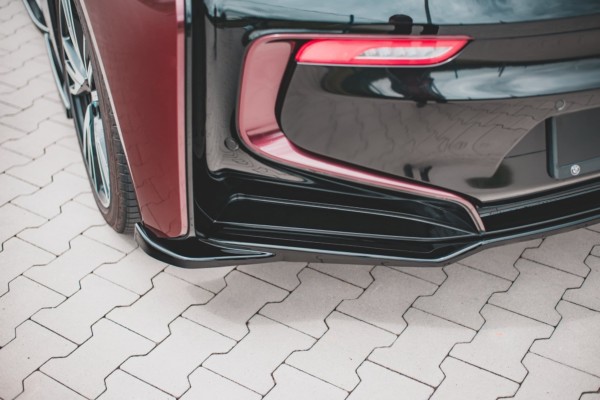 MAXTON DESIGN - Stredový spoiler pod zadný náraznik vhodné pre BMW i8 , Čierny lesk – Obrázok 4