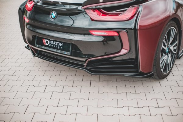 MAXTON DESIGN - Stredový spoiler pod zadný náraznik vhodné pre BMW i8 , Čierny lesk – Obrázok 5