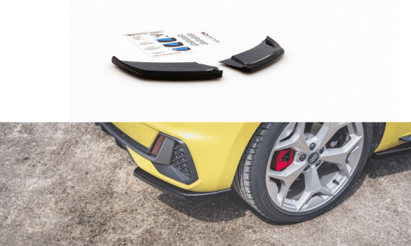 MAXTON DESIGN - Bočné difúzory zadného náraznika Audi A1 S-Line GB , Čierny lesk ,