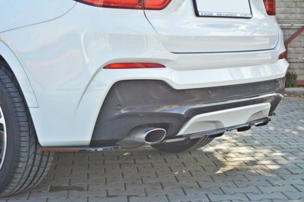 MAXTON DESIGN - Stredový spoiler pod zadný náraznik for vhodné pre BMW X4 M-PACK (with a vertical bar) , Čierny lesk 1035 – Obrázok 3