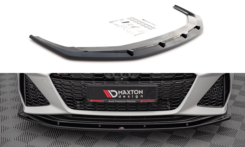MAXTON DESIGN - Spoiler pod Predný náraznik V.2 Audi RS6 C8 / RS7 C8 , Čierny lesk
,