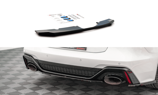 MAXTON DESIGN - Stredový spoiler pod zadný náraznik Audi RS6 C8 / RS7 C8 , Čierny lesk