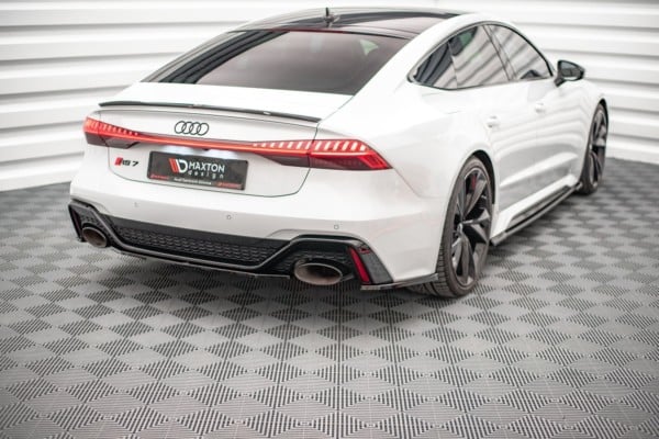 MAXTON DESIGN - Stredový spoiler pod zadný náraznik Audi RS6 C8 / RS7 C8 , Čierny lesk – Obrázok 2