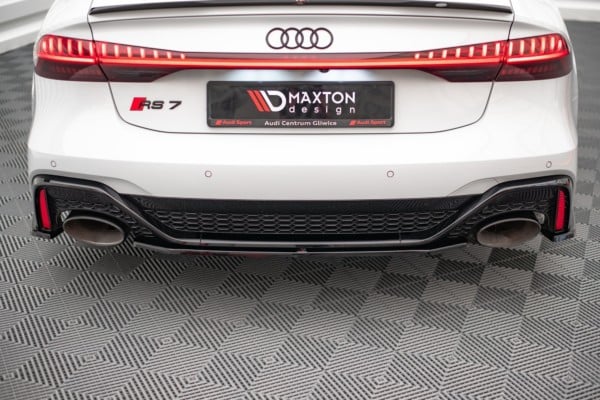 MAXTON DESIGN - Stredový spoiler pod zadný náraznik Audi RS6 C8 / RS7 C8 , Čierny lesk – Obrázok 3