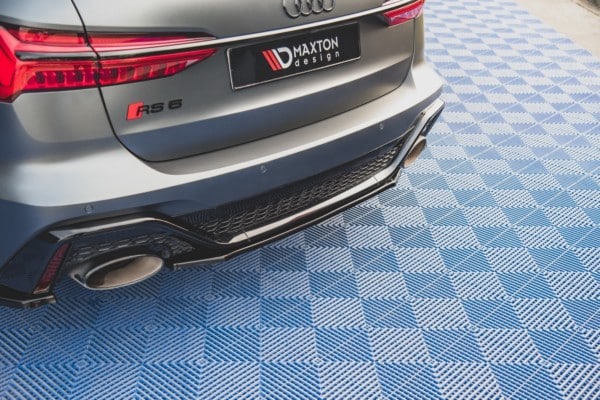 MAXTON DESIGN - Stredový spoiler pod zadný náraznik Audi RS6 C8 / RS7 C8 , Čierny lesk – Obrázok 4